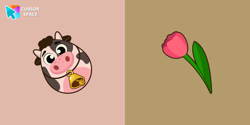 Custom Cursor Easter Egg Cow Theme